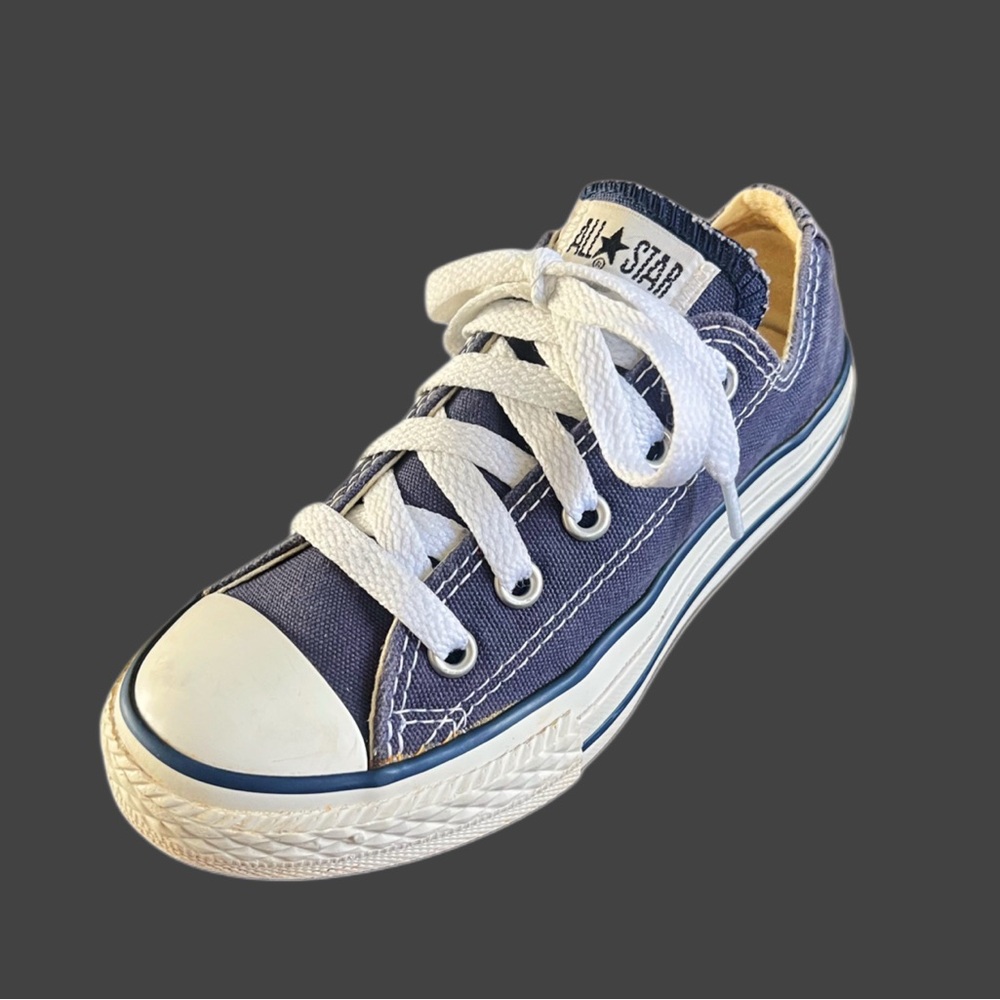 Converse Youth Low Top Navy Denim Sneaker Sz 12